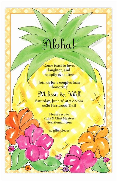 Hawaiian Invitations Templates Free